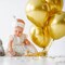 129pcs Latex Balloon Metallic Gold Balloons Different Sizes 18 12 10 5 Inch